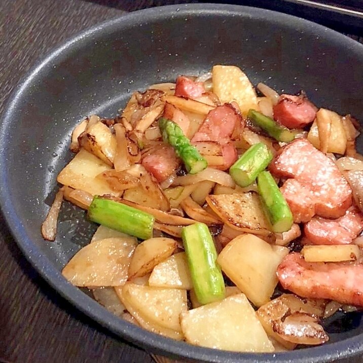 ビールのおつまみ☆厚切りベーコン&ポテト